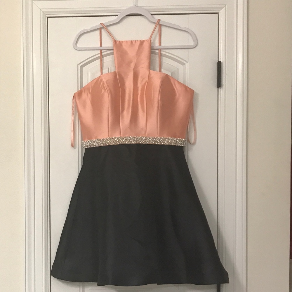 Custom Ashley Lauren black/rose gold dress